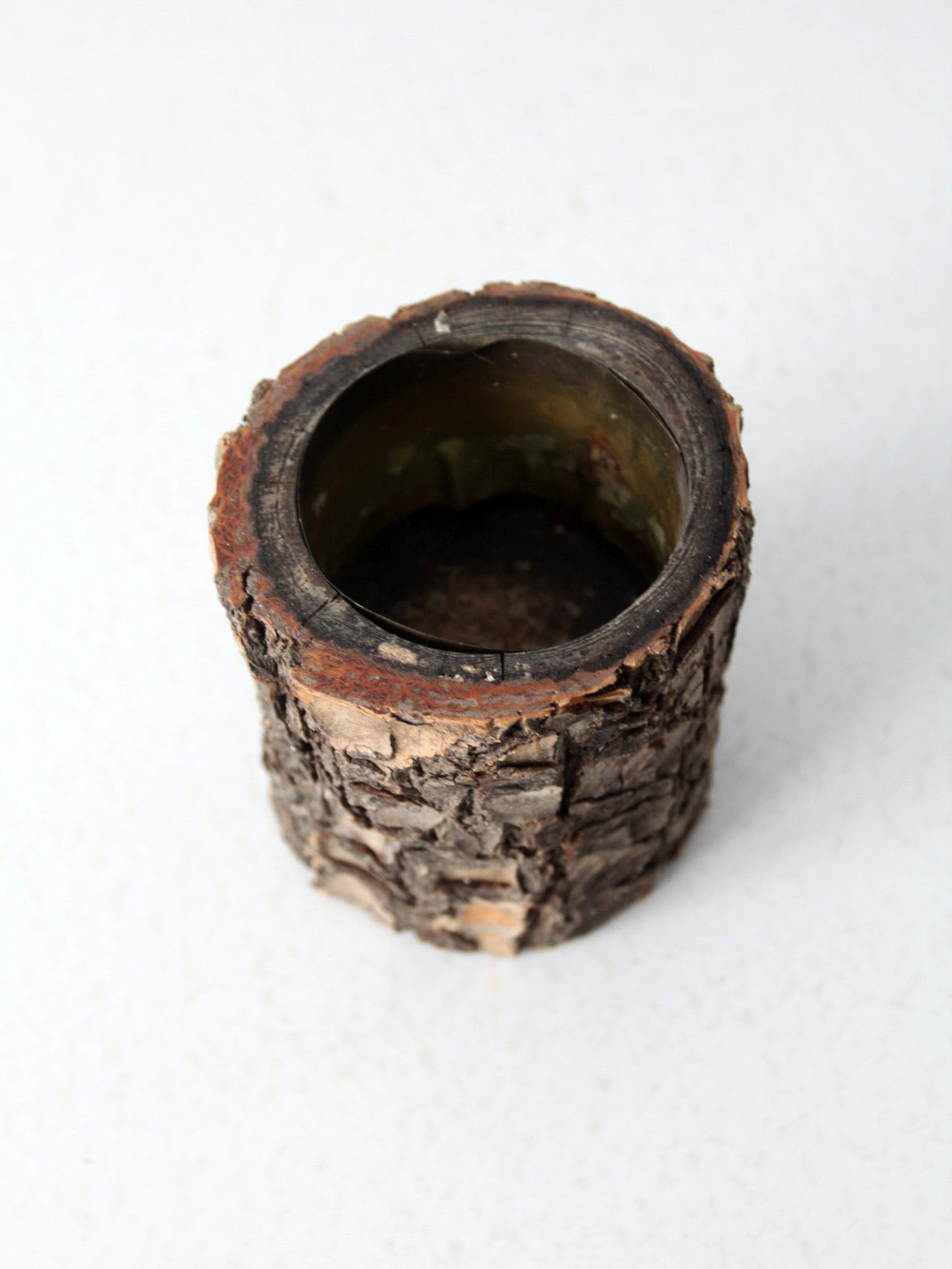 vintage rustic log bowl