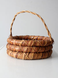 vintage woven gathering basket