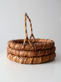 vintage woven gathering basket