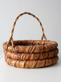 vintage woven gathering basket