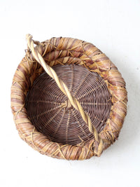 vintage woven gathering basket
