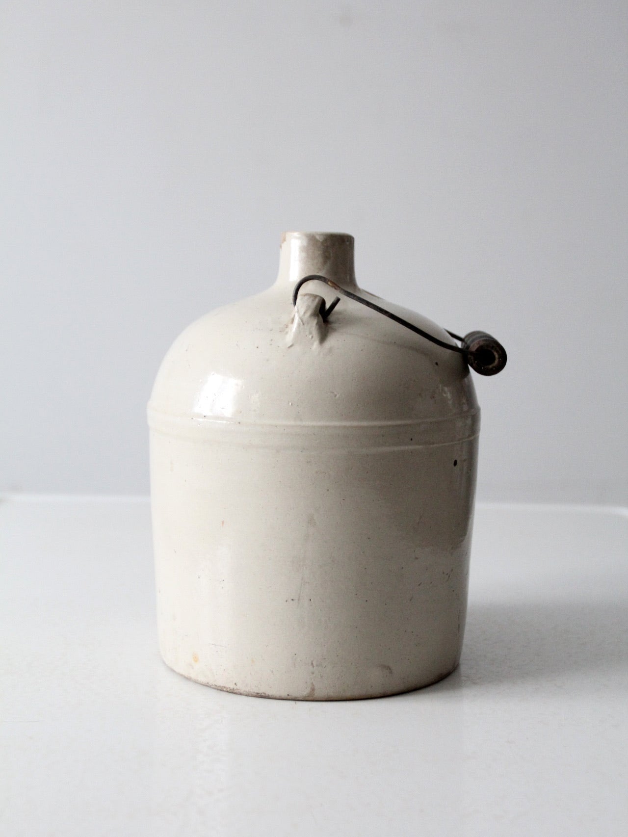 antique stoneware crock jug