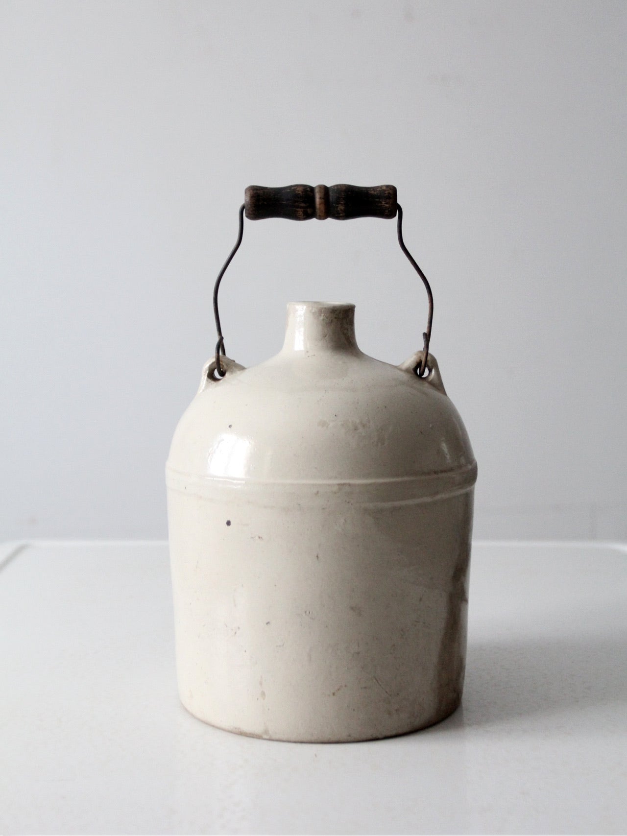 antique stoneware crock jug
