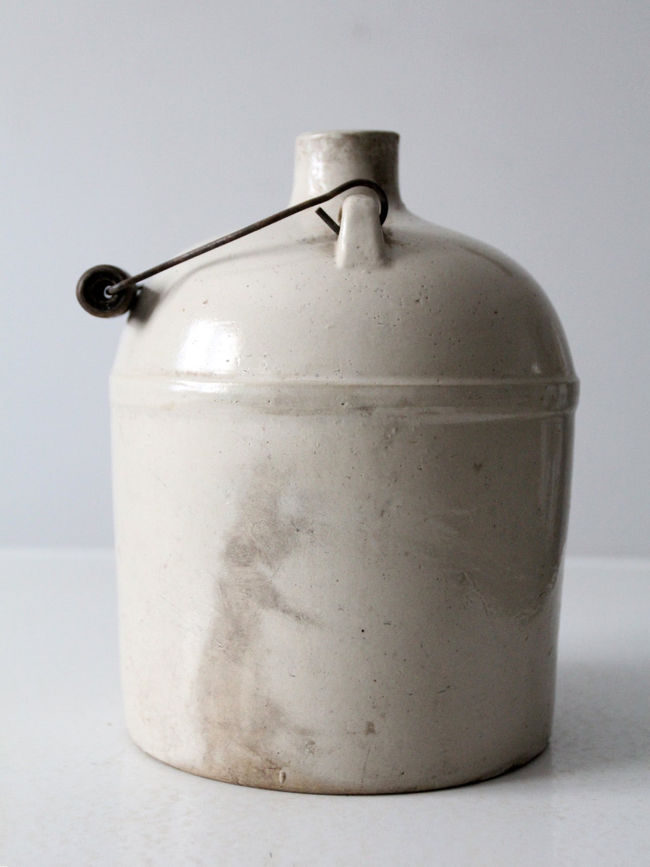 antique stoneware crock jug