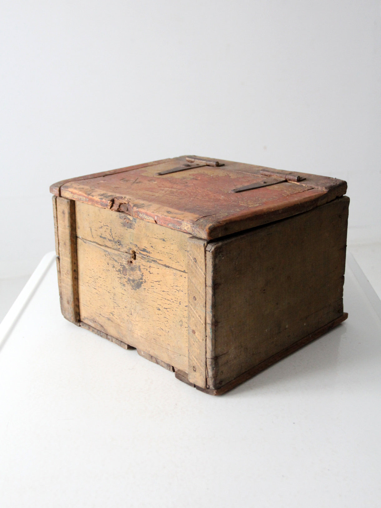 vintage wooden storage box