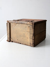 vintage wooden storage box
