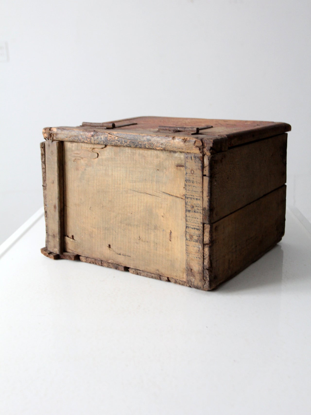 vintage wooden storage box