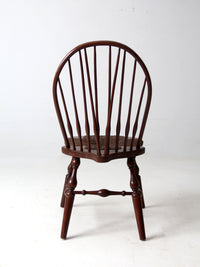 antique brace back Windsor chair with rush seat