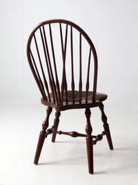 antique brace back Windsor chair with rush seat
