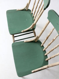 antique farmhouse chairs pair