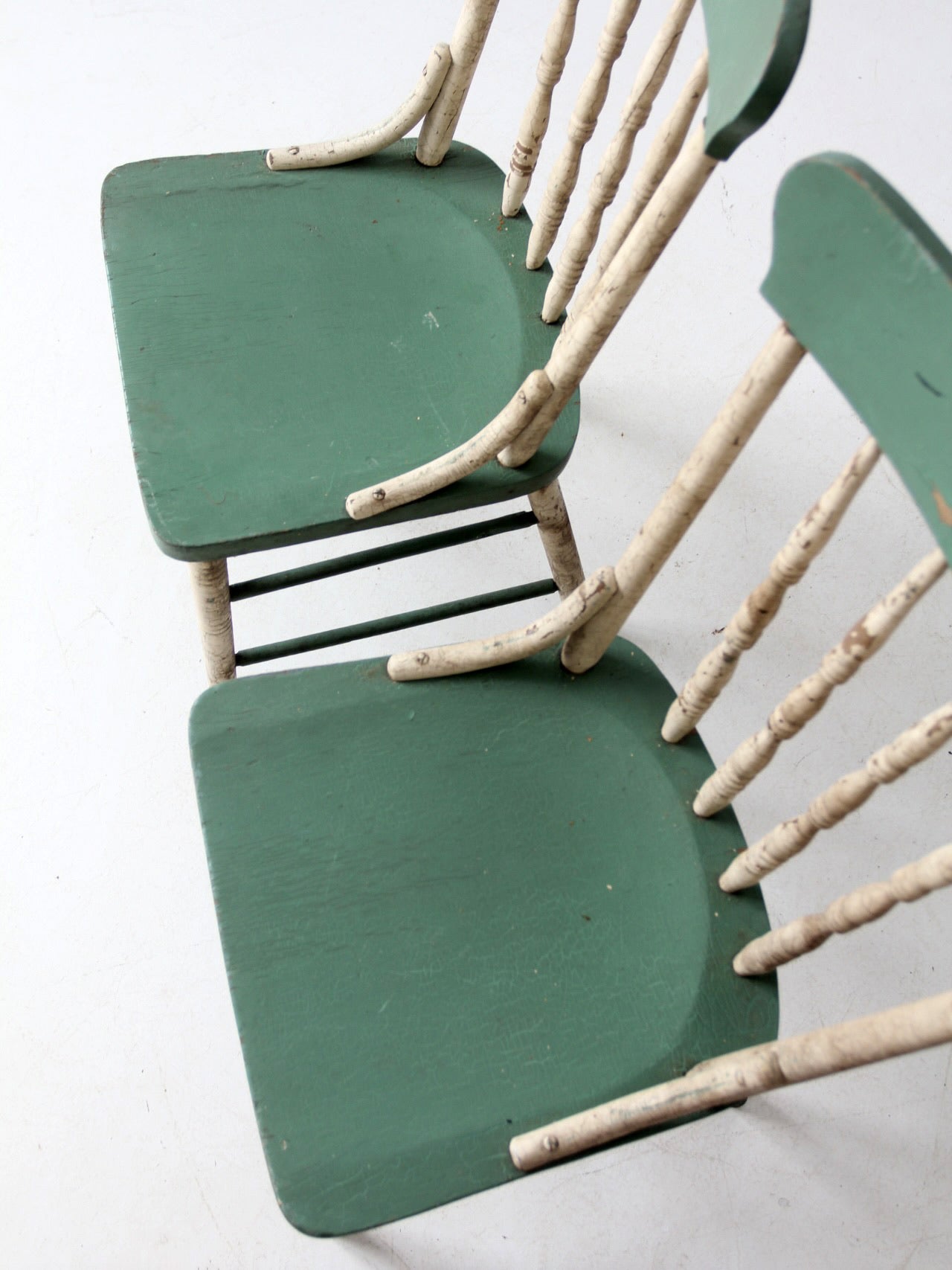 antique farmhouse chairs pair