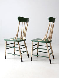 antique farmhouse chairs pair