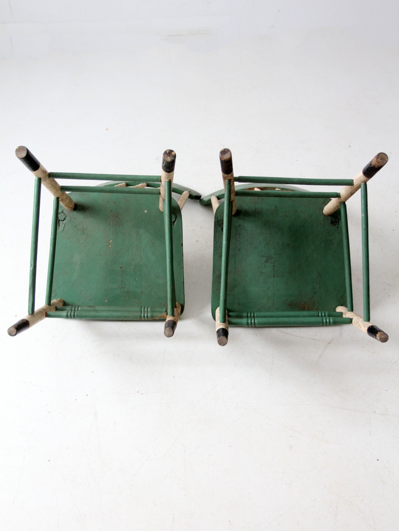 antique farmhouse chairs pair