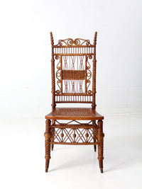 antique Heywood Brothers Wicker Chair