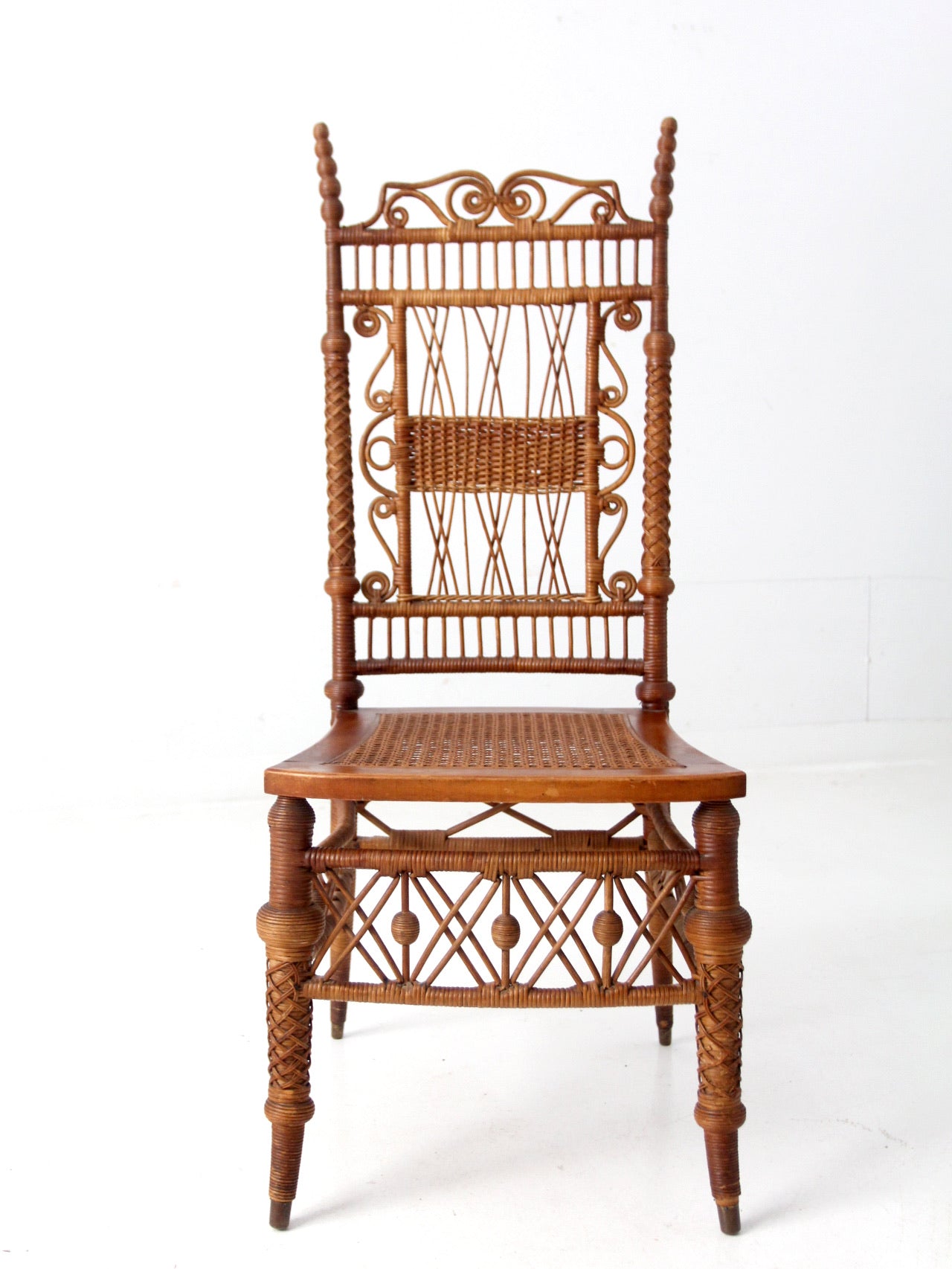antique Heywood Brothers Wicker Chair