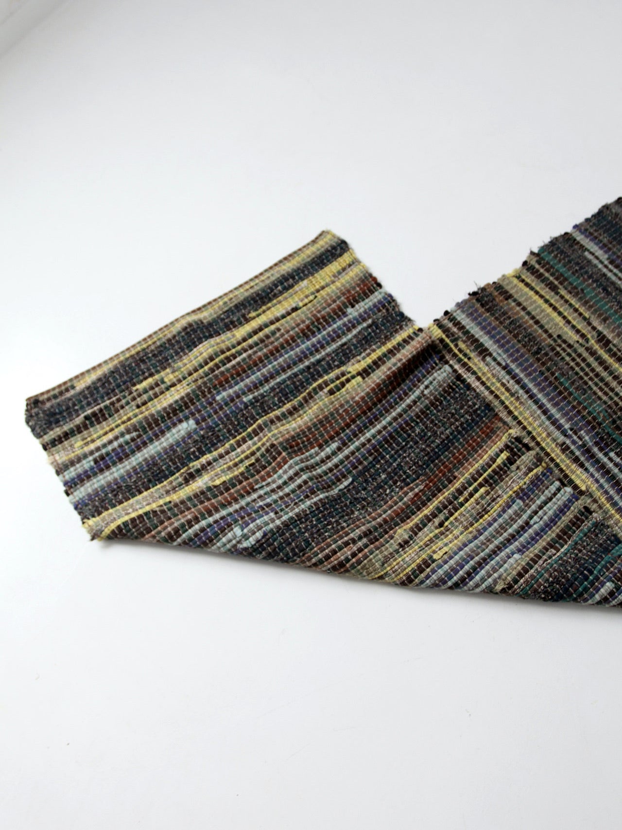 vintage American rag rug 8.5 ft x 3 ft