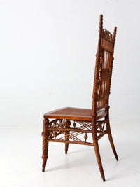antique Heywood Brothers Wicker Chair