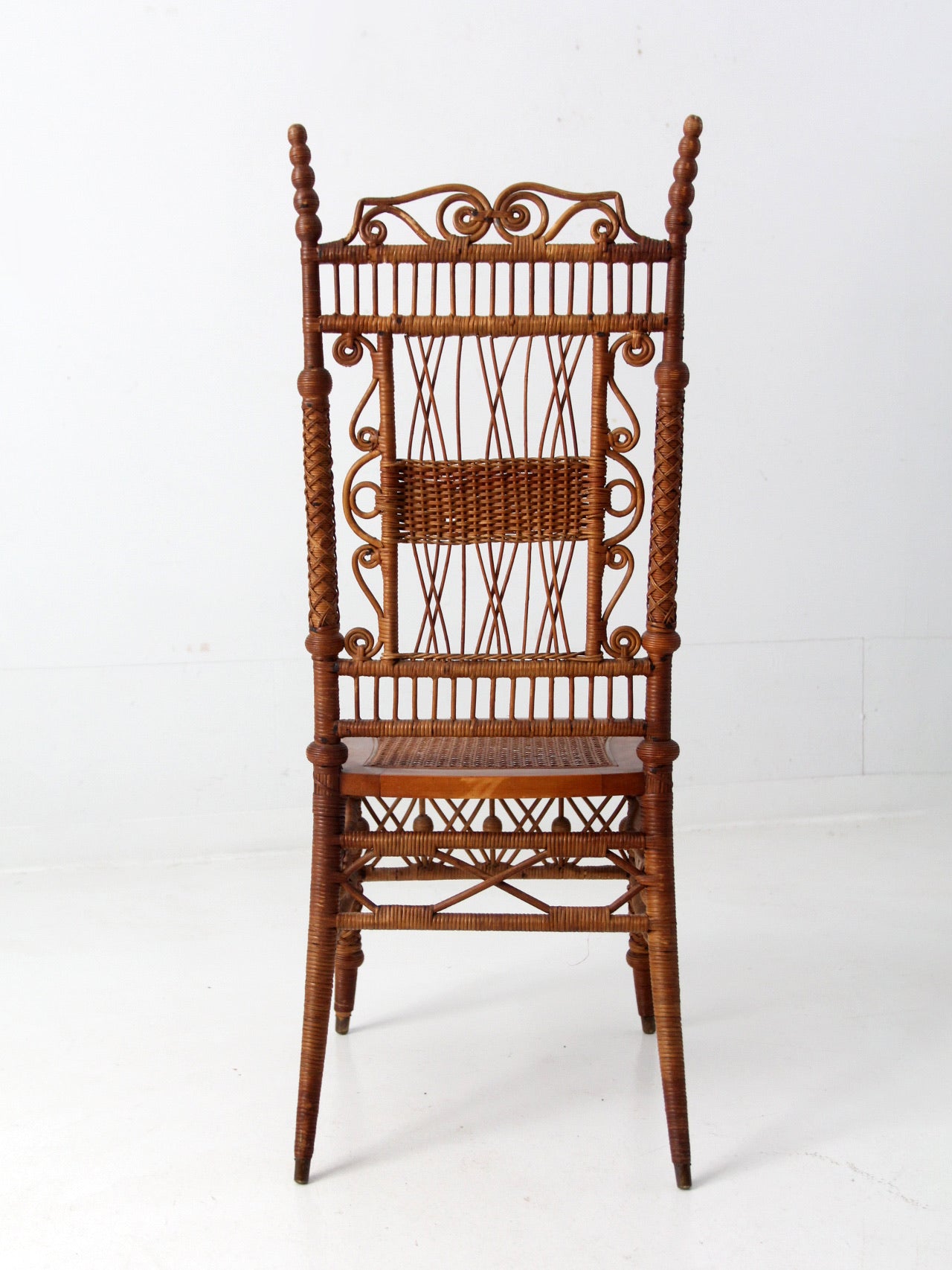 antique Heywood Brothers Wicker Chair