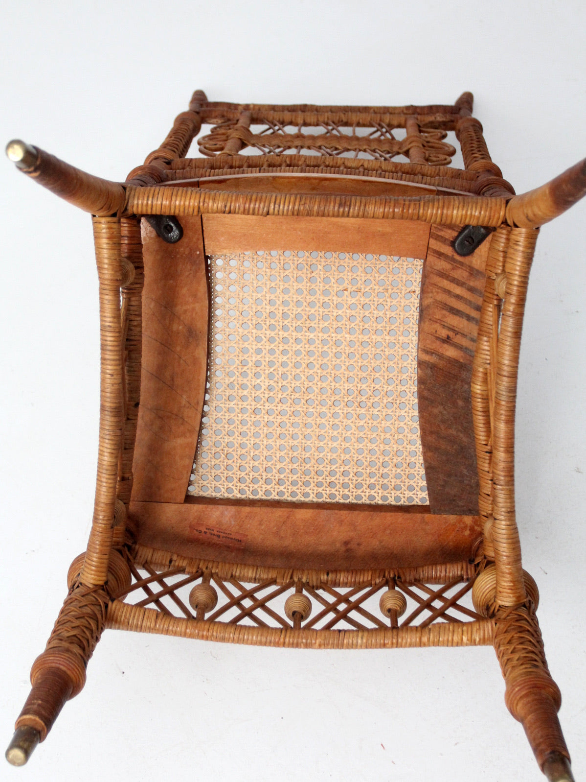 antique Heywood Brothers Wicker Chair