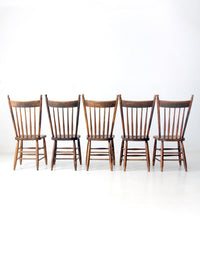 antique farmhouse Windsor dining chairs set of 5