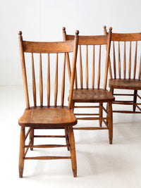 antique farmhouse Windsor dining chairs set of 5