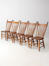 antique farmhouse Windsor dining chairs set of 5