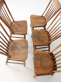 antique farmhouse Windsor dining chairs set of 5