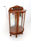 vintage curved glass curio cabinet