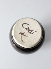 vintage studio pottery vase