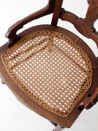 antique Victorian Eastlake cane seat chair