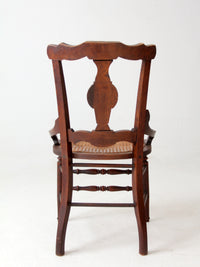 antique Victorian Eastlake cane seat chair