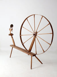 antique great wheel spinning wheel