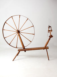 antique great wheel spinning wheel