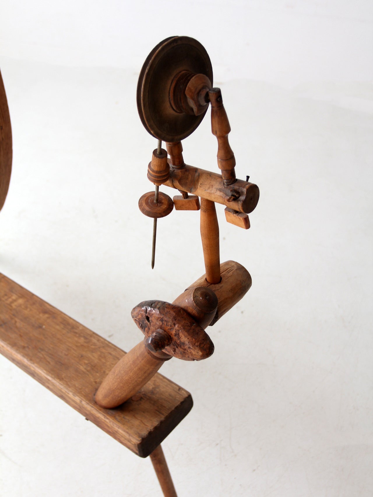 antique great wheel spinning wheel