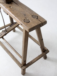 antique saddle maker's bench