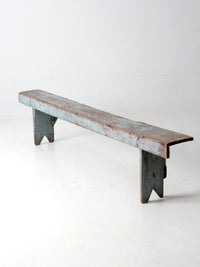 antique primitive painted wood bench