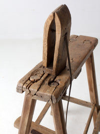 antique saddle maker's bench