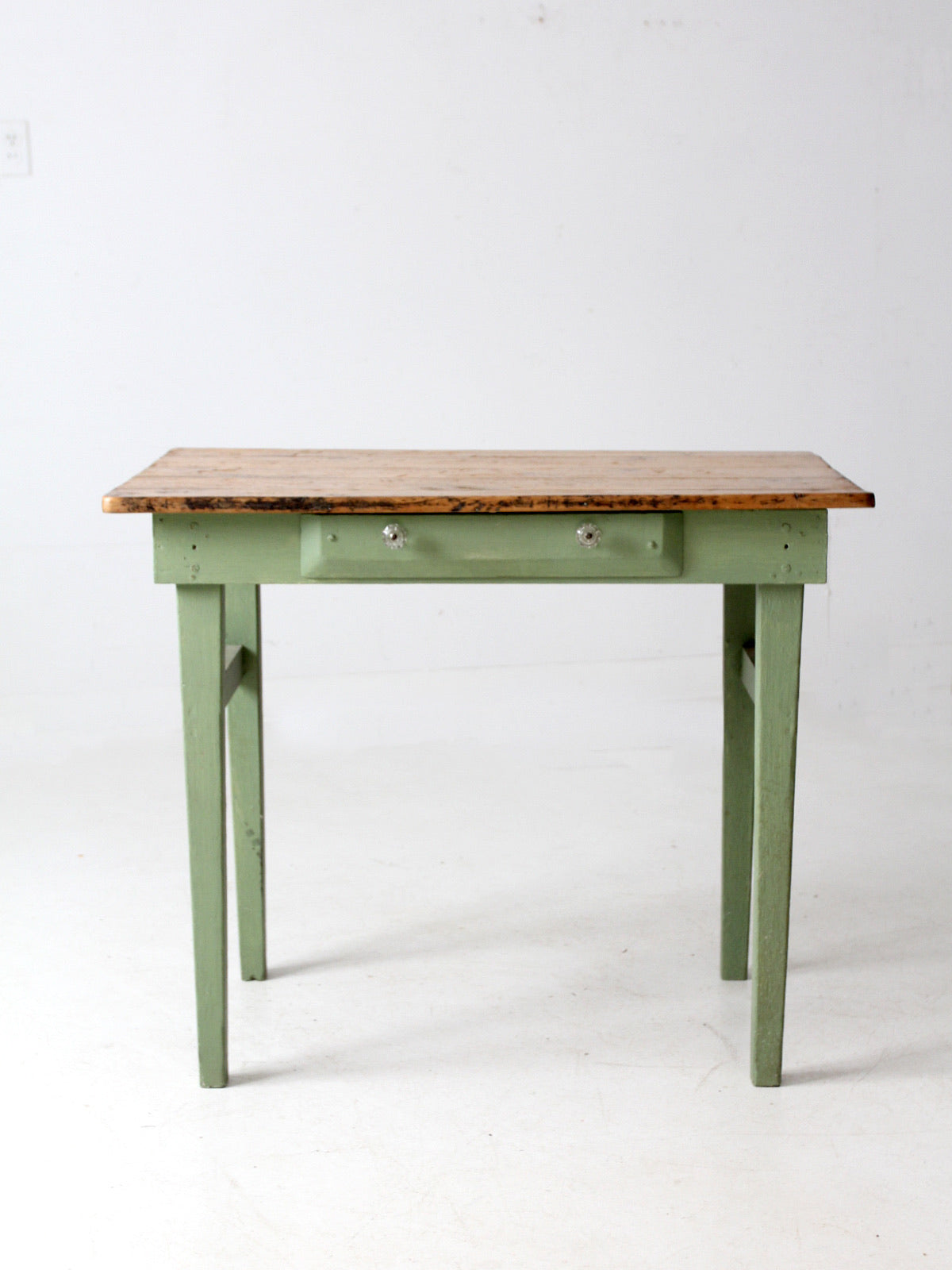 antique painted pine farmhouse accent table