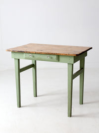 antique painted pine farmhouse accent table