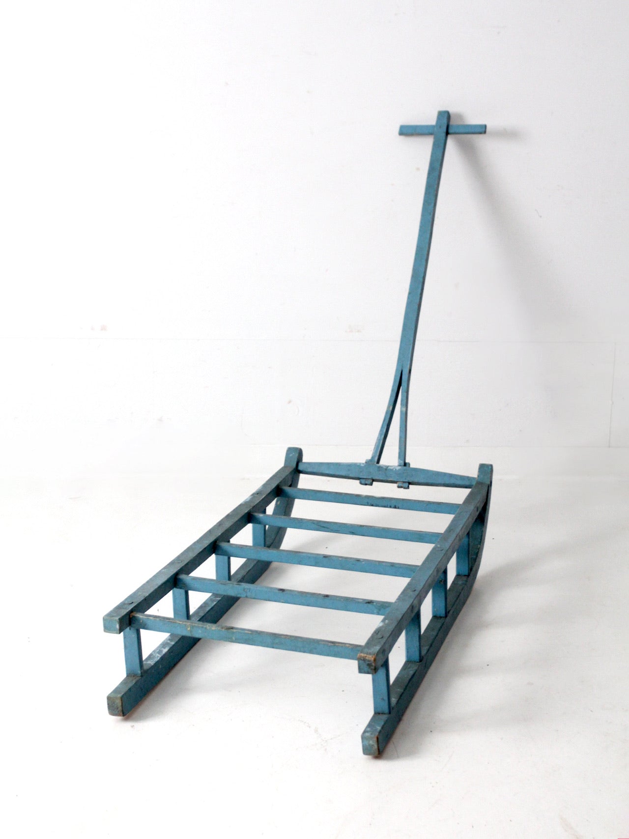 antique snow sled cart