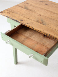 antique painted pine farmhouse accent table