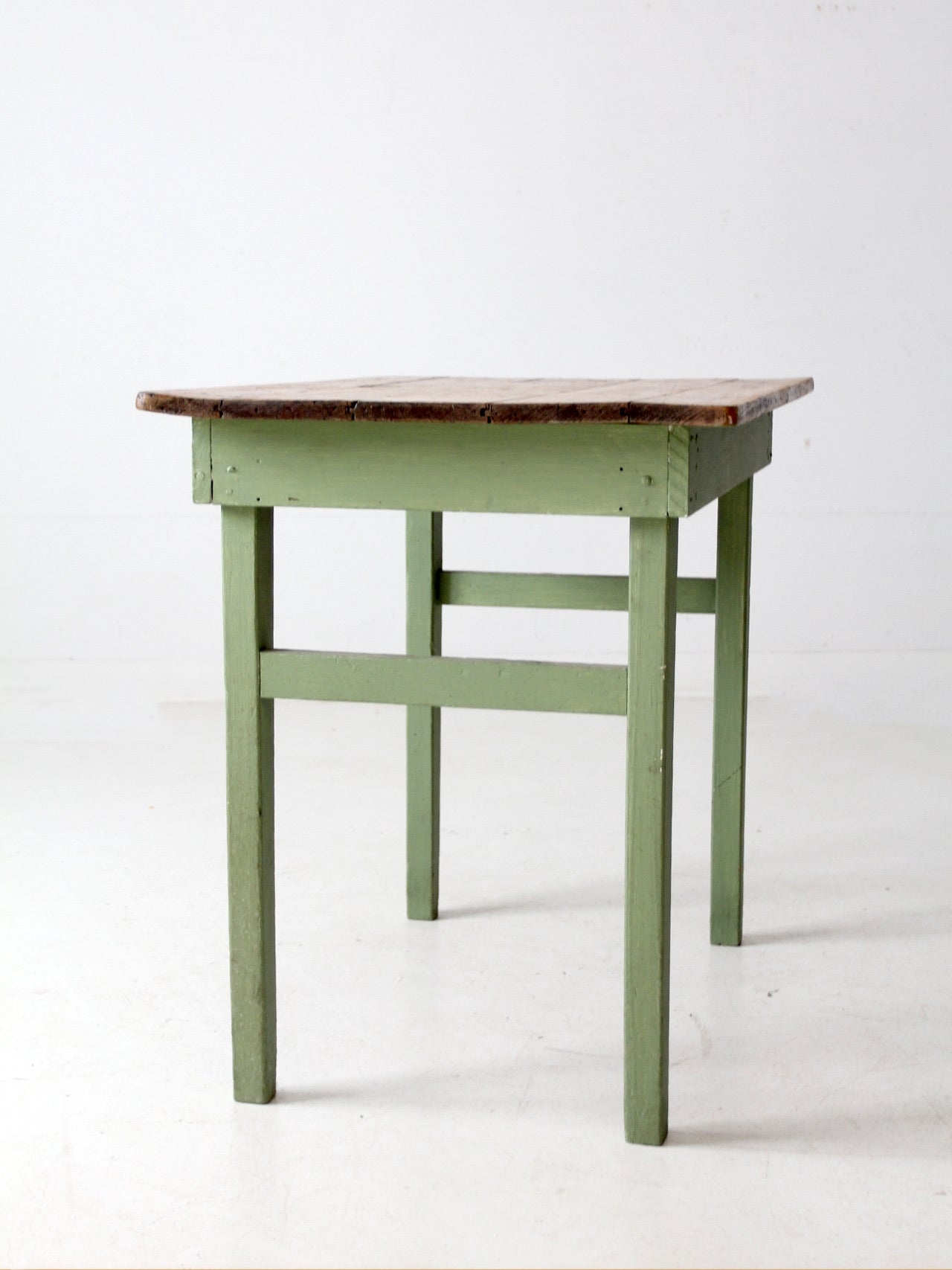 antique painted pine farmhouse accent table