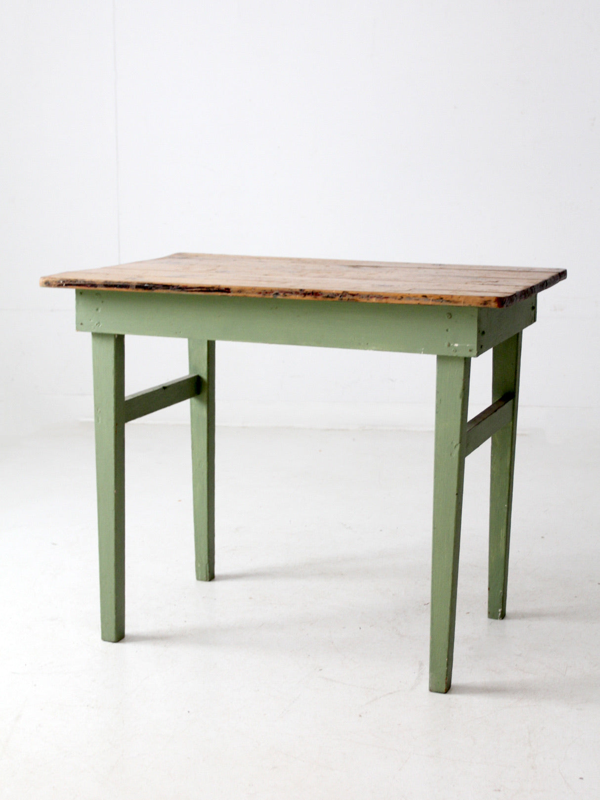 antique painted pine farmhouse accent table