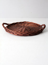 vintage wicker tray