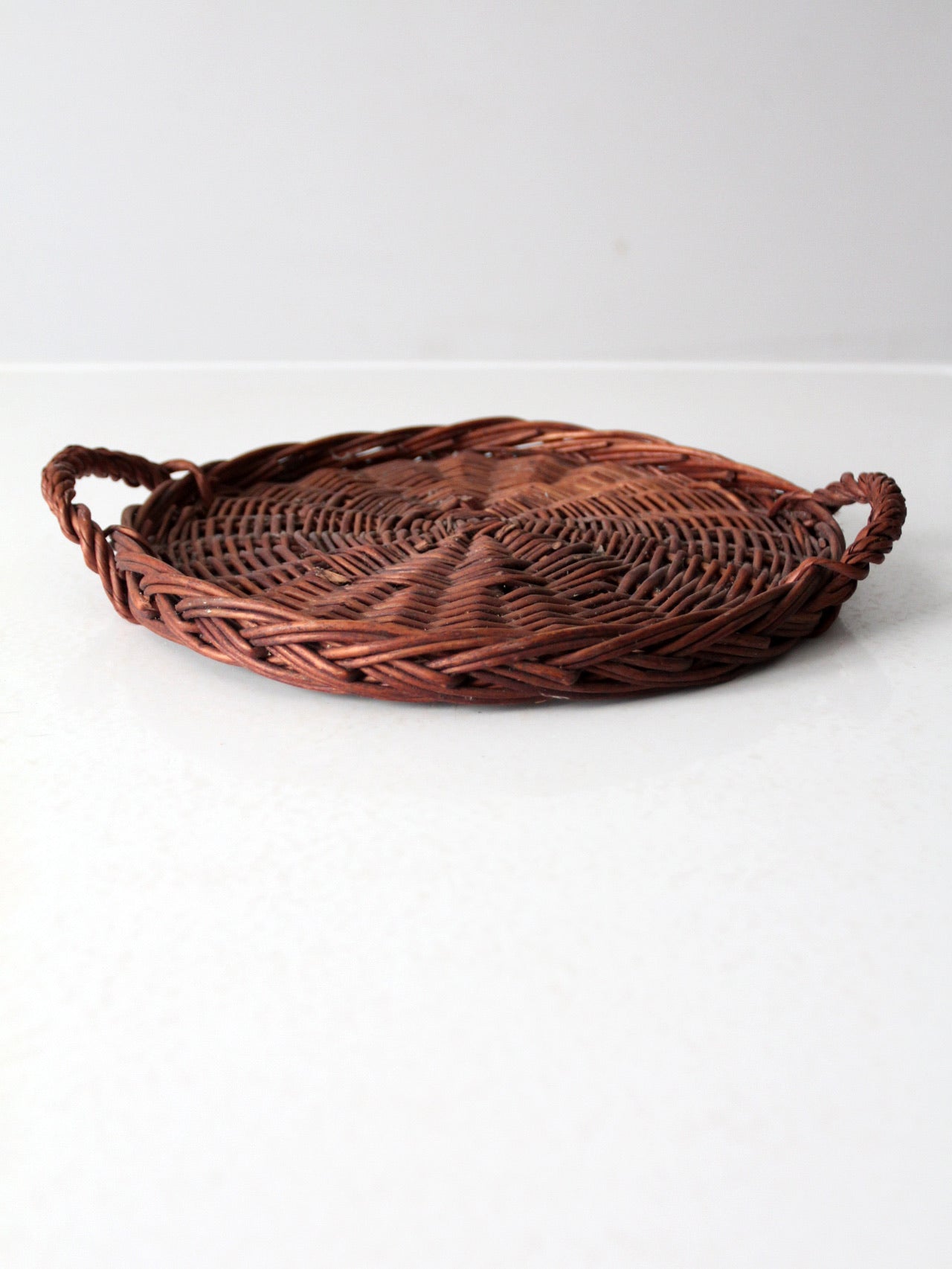 vintage wicker tray