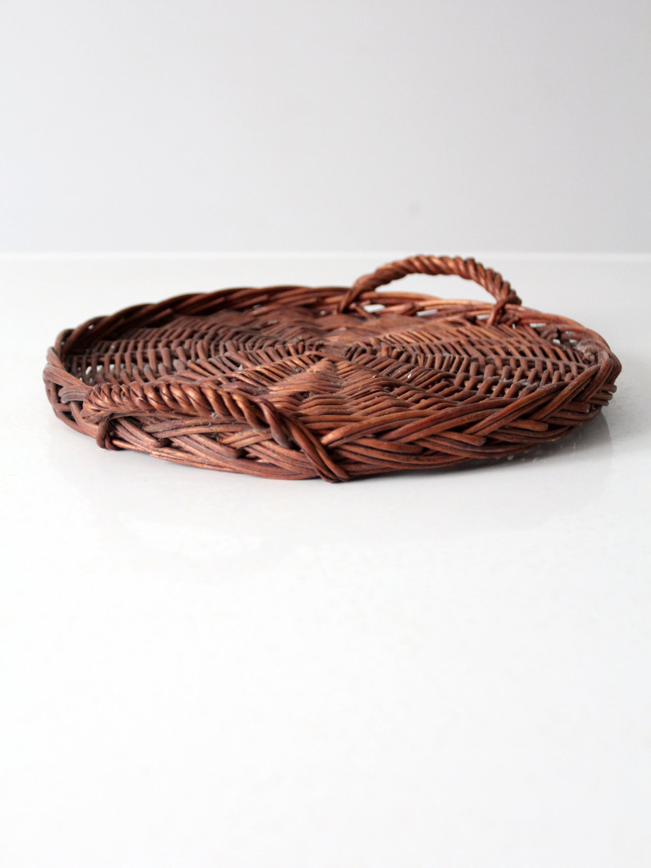 vintage wicker tray
