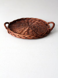 vintage wicker tray