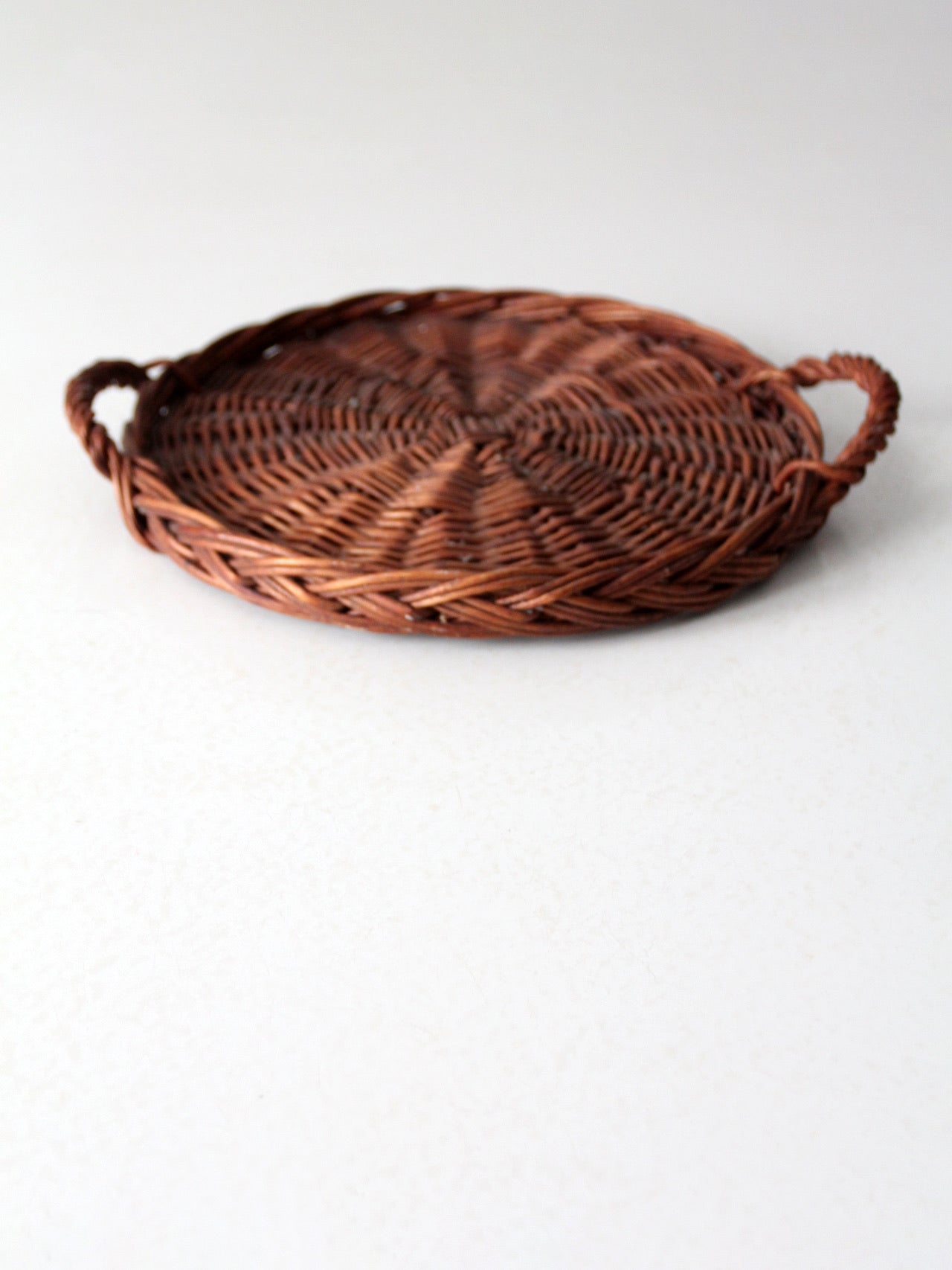 vintage wicker tray