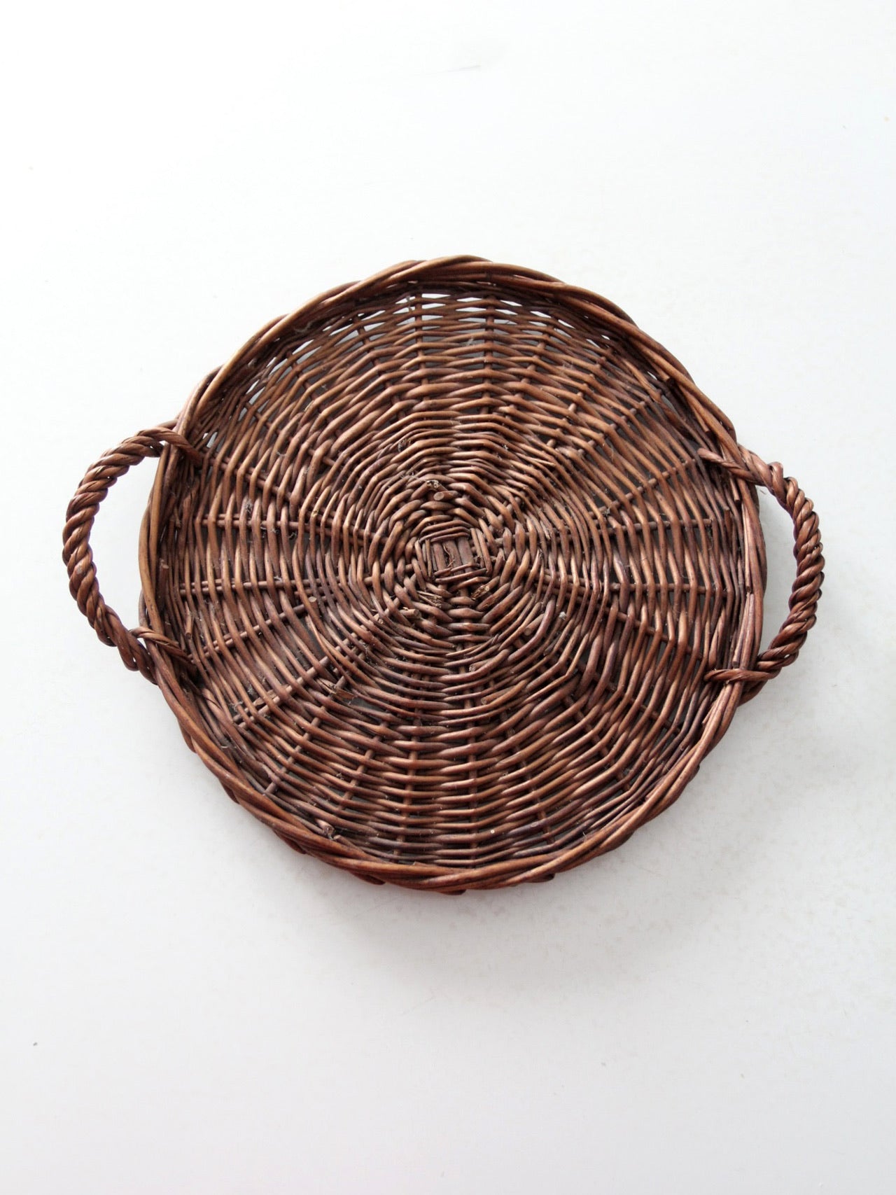 vintage wicker tray