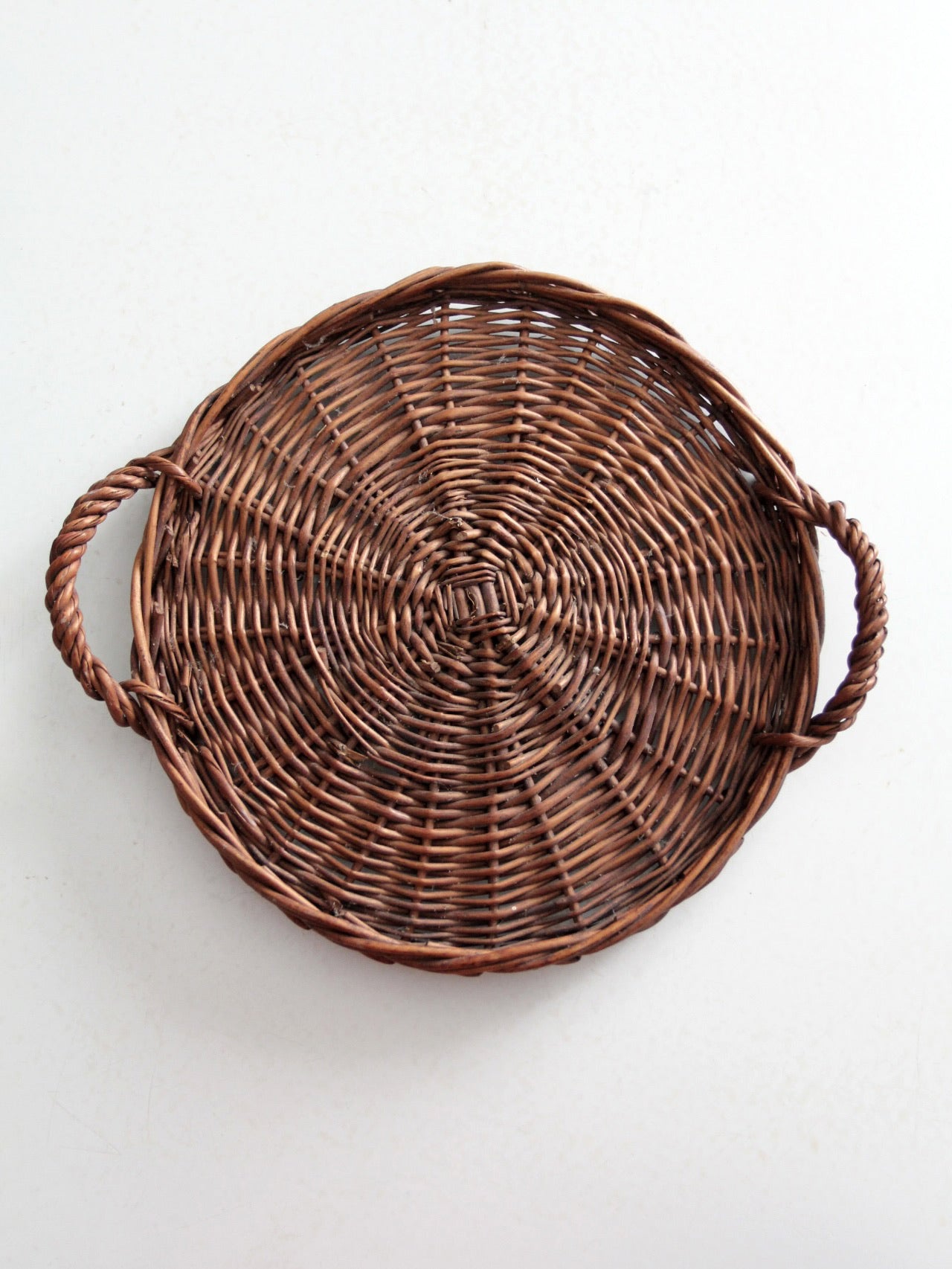 vintage wicker tray